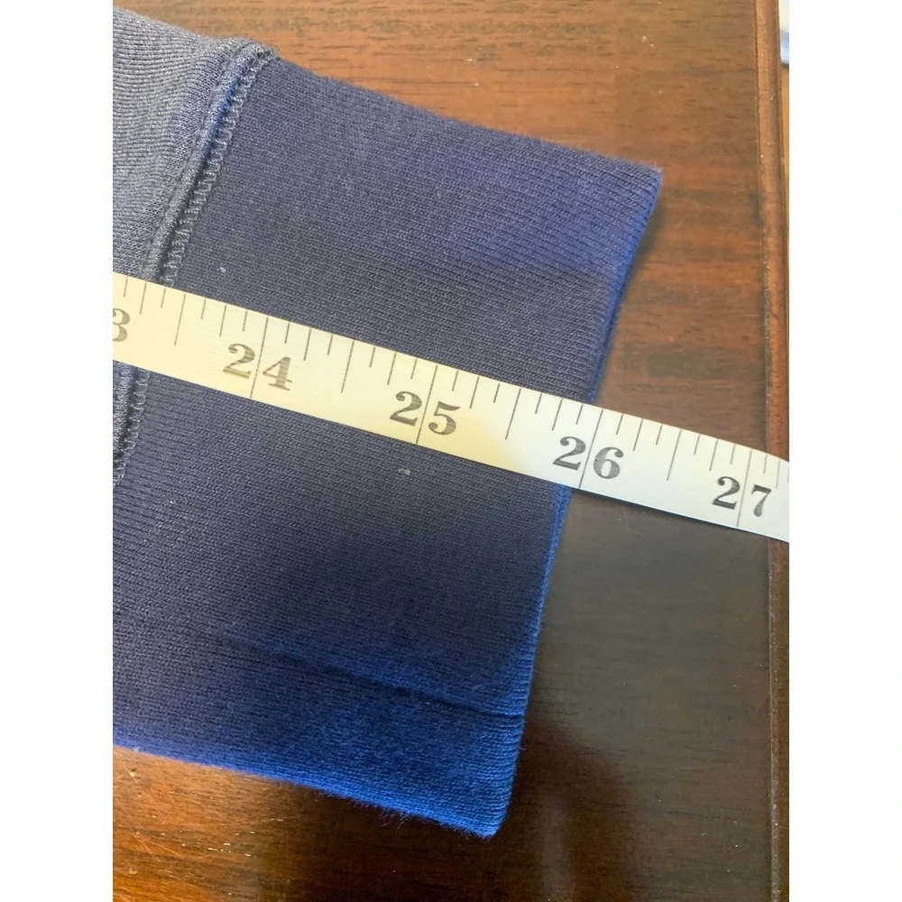 Banana Republic Polartec‎ Sweatshirt Minimalist Medium Blue Heathered Raglan